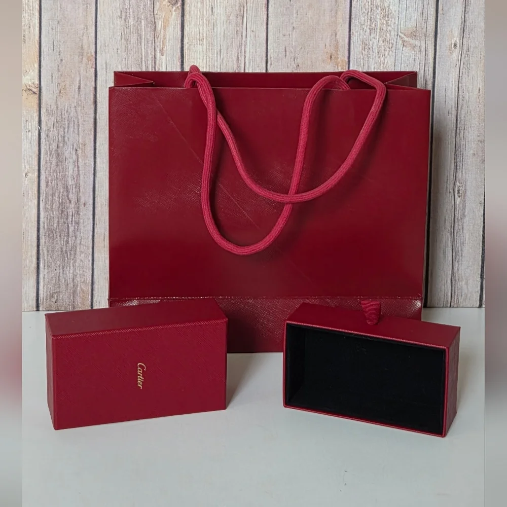 Cartier Red Gift Bag & Jewelry Box